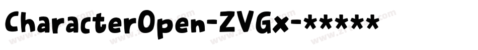 CharacterOpen-ZVGx字体转换