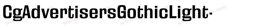 CgAdvertisersGothicLight字体转换