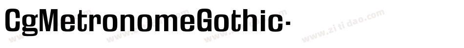 CgMetronomeGothic字体转换