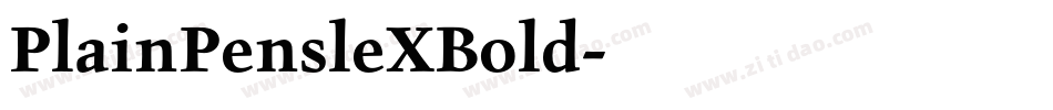 PlainPensleXBold字体转换