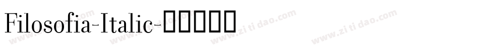 Filosofia-Italic字体转换