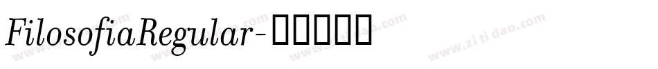FilosofiaRegular字体转换