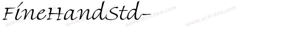 FineHandStd字体转换