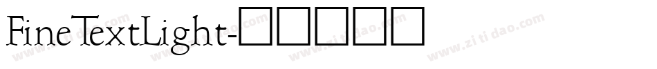FineTextLight字体转换