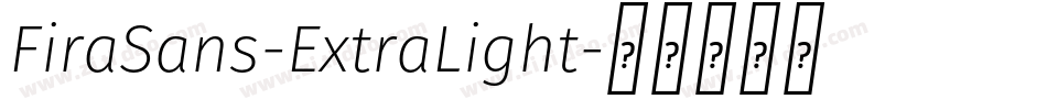 FiraSans-ExtraLight字体转换