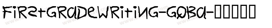 FirstGradeWriting-GqBa字体转换