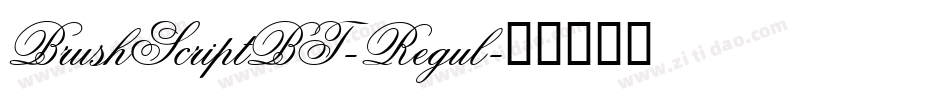 BrushScriptBT-Regul字体转换
