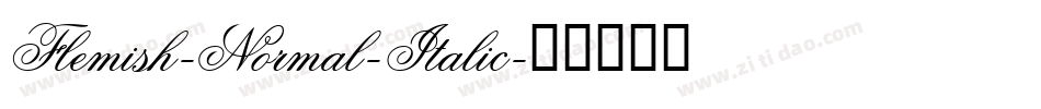 Flemish-Normal-Italic字体转换