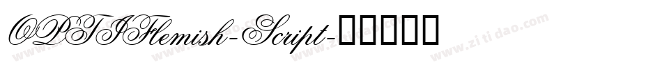 OPTIFlemish-Script字体转换