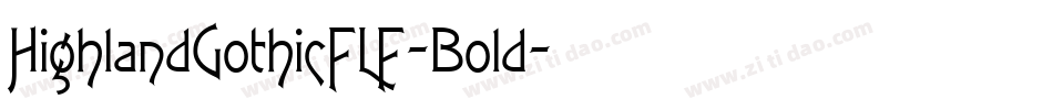 HighlandGothicFLF-Bold字体转换