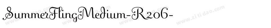 SummerFlingMedium-R206字体转换