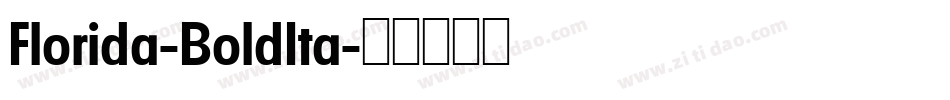 Florida-BoldIta字体转换