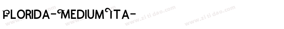 Florida-MediumIta字体转换
