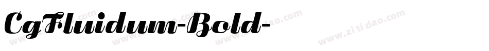 CgFluidum-Bold字体转换