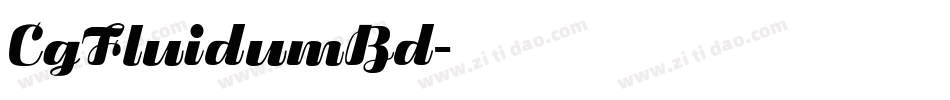 CgFluidumBd字体转换