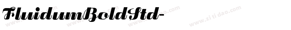 FluidumBoldStd字体转换