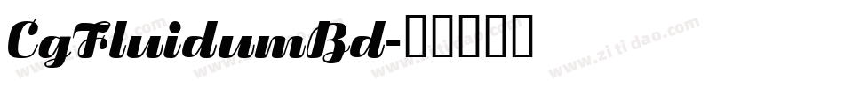 CgFluidumBd字体转换