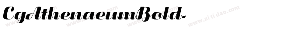 CgAthenaeumBold字体转换