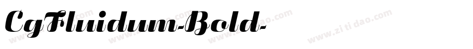 CgFluidum-Bold字体转换
