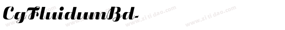 CgFluidumBd字体转换