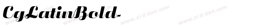 CgLatinBold字体转换