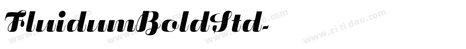FluidumBoldStd字体转换