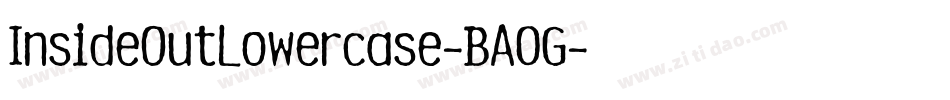InsideOutLowercase-BA0G字体转换