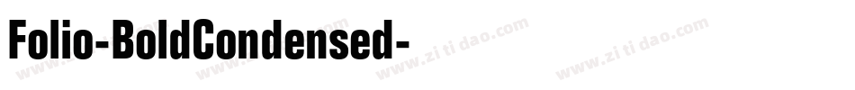 Folio-BoldCondensed字体转换