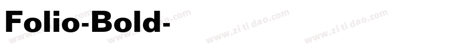 Folio-Bold字体转换