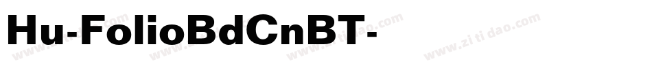 Hu-FolioBdCnBT字体转换