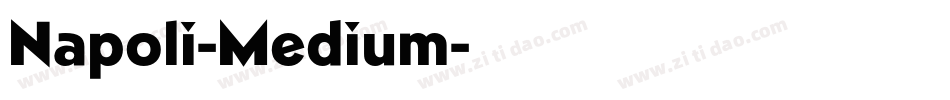 Napoli-Medium字体转换