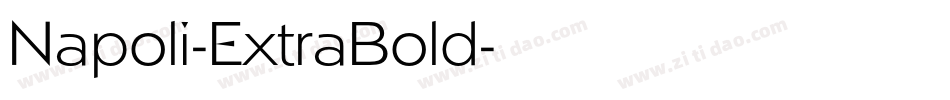 Napoli-ExtraBold字体转换
