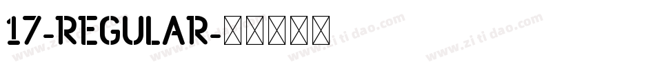 17-regular字体转换