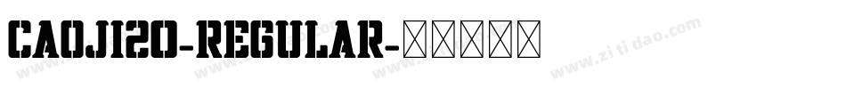 Caoji20-Regular字体转换