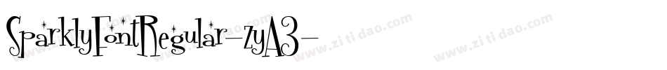 SparklyFontRegular-zyA3字体转换