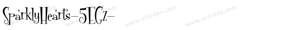 SparklyHearts-5EGz字体转换 SparklyHearts-5EGz字体转换