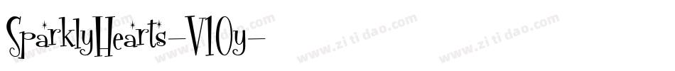 SparklyHearts-V10y字体转换