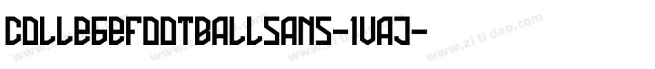 CollegeFootballSans-1vaj字体转换