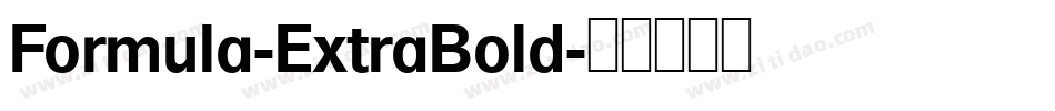 Formula-ExtraBold字体转换
