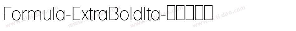 Formula-ExtraBoldIta字体转换
