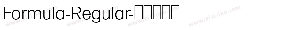 Formula-Regular字体转换