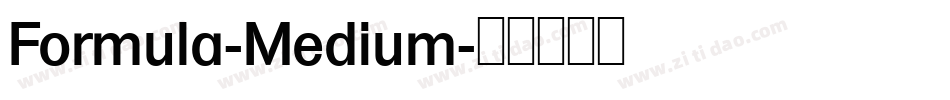 Formula-Medium字体转换
