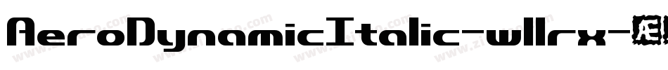 AeroDynamicItalic-w11rx字体转换