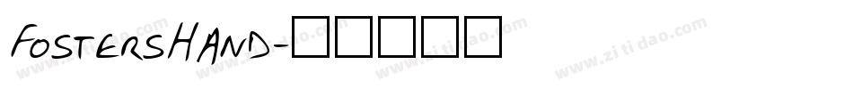 FostersHand字体转换