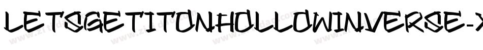 LetsGetItOnHollowInverse-X89j字体转换