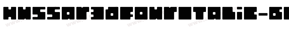 Hussar3dFourItalic-6Ge6字体转换