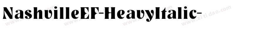 NashvilleEF-HeavyItalic字体转换