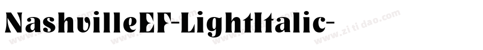 NashvilleEF-LightItalic字体转换