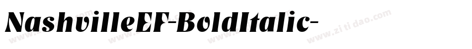 NashvilleEF-BoldItalic字体转换