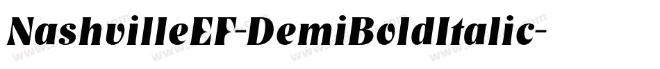 NashvilleEF-DemiBoldItalic字体转换